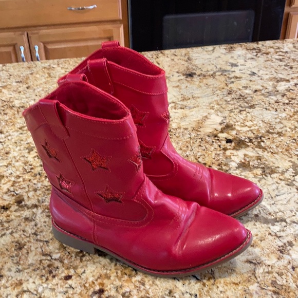 Gymboree | Shoes | 3 Red Cowgirl Boots 